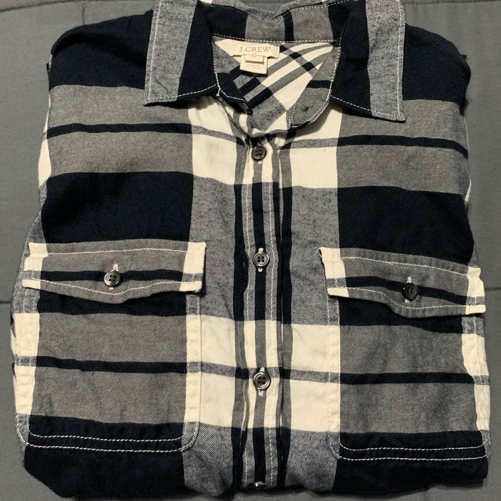 J.Crew long sleeve plaid top-medium